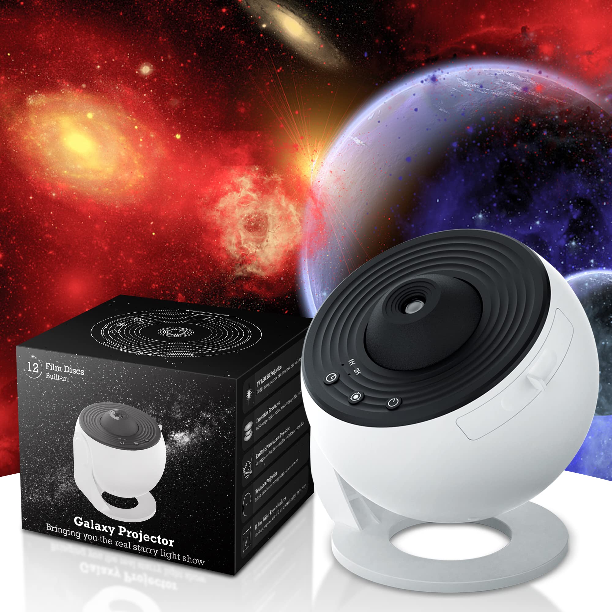 Amazon.com: Planetarium Galaxy Star 投影機適用於臥室、Aurora/夜燈
